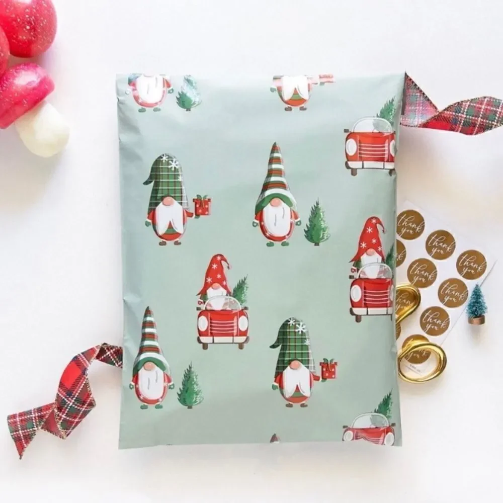 Poly Mailers Mix Xmas 35 poly mailers 35 stickers